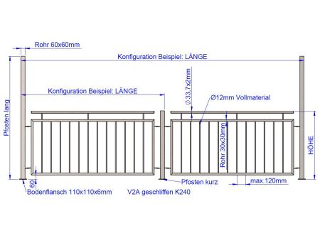 RAUGAJ 1Ft-20Ft Quadrat-Rohr-Handläufe ， Industriestahl Rohrtreppe Banister  Geländer Nicht Rutschfestes Wandschiene Für Innentreppen Im Freien In Der  Außenstufe Veranda Deck ， Mattschwarz/3Ft : : Baumarkt