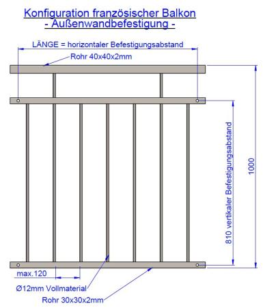 französischer Balkon Zeichnung