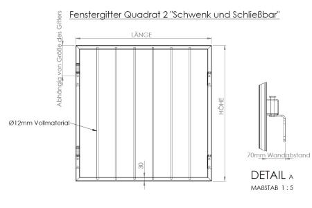 Maß-Skizze zur Auswahl der Maße