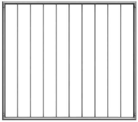 Gesamtansicht Fenstergitter Variante 2