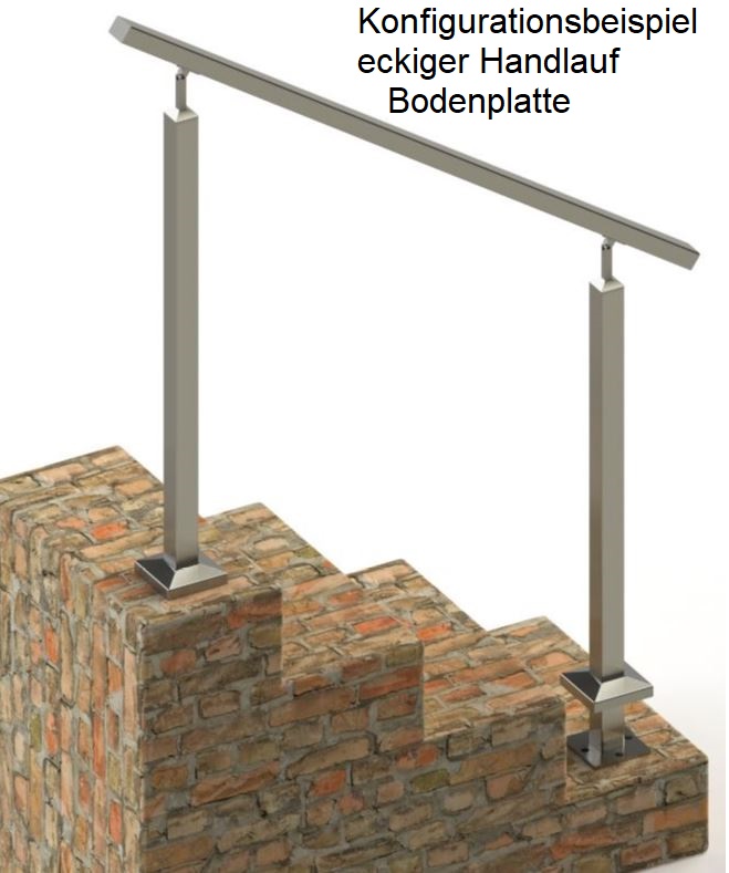 RAUGAJ 1Ft-20Ft Quadrat-Rohr-Handläufe ， Industriestahl Rohrtreppe Banister  Geländer Nicht Rutschfestes Wandschiene Für Innentreppen Im Freien In Der  Außenstufe Veranda Deck ， Mattschwarz/3Ft : : Baumarkt