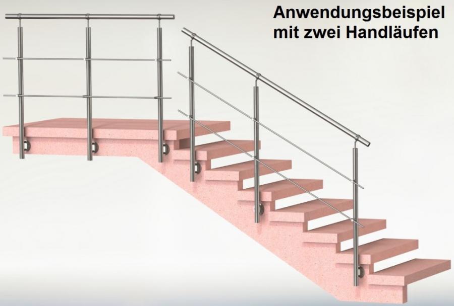 Montagebeispiel: mit Wandanker (schräg und gerade angebracht)