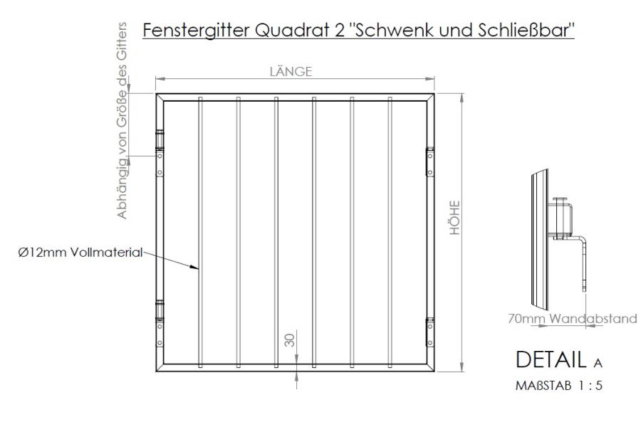 Maß-Skizze zur Auswahl der Maße